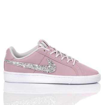 推荐Nike Womens Pink Leather Sneakers商品