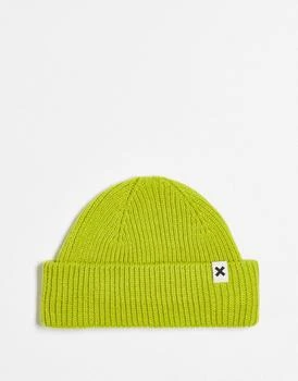 COLLUSION | COLLUSION Unisex fisherman beanie in lime green 