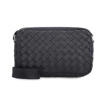 推荐BOTTEGA VENETA 女士黑色皮革斜挎包 710048-V0E52-8803商品