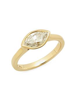 商品Shylee Rose Jewelry | 14K Yellow Gold & Marquise 0.57 TCW Diamond Pinky Ring,商家Saks Fifth Avenue,价格¥23671图片