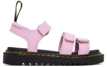 Dr. Martens | Kids Pink Klaire Athena Leather Big Kids Sandals 