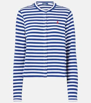 Ralph Lauren | Striped cotton-blend terry cardigan,商家MyTheresa HK,价格¥652