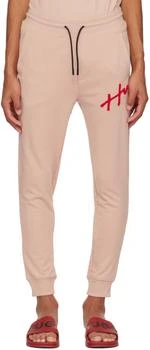 Hugo Boss | Pink Embroidered Lounge Pants 3.5折, 独家减免邮费