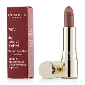 娇韵诗口红, Clarins | Clarins 220611 0.1 oz Joli Rouge Velvet Matte & Moisturizing Long Wearing Lipstick, No.757V Nude Brick商品图片 