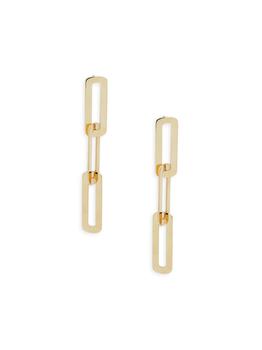 商品14K Yellow Gold Link Chain Drop Earrings,商家Saks OFF 5TH,价格¥1387图片