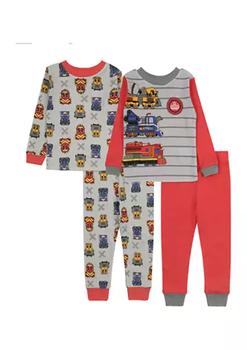 AME | Toddlers Boys Trains 4 Piece Pajama Set商品图片,3.9折