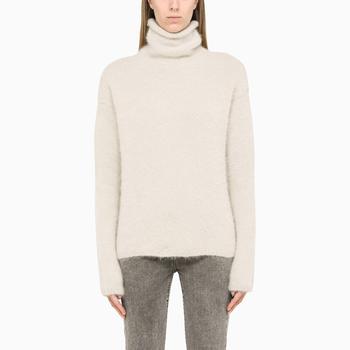 Max Mara | Turtleneck sweater in ecru angora商品图片,