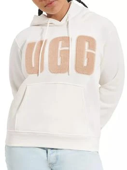 UGG | Rey Fuzzy Logo Cotton-Blend Hoodie 
