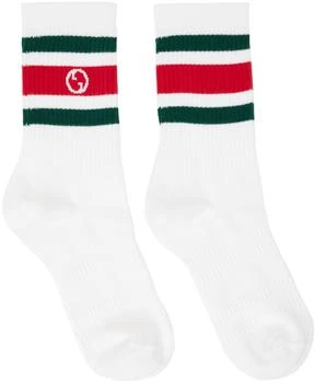 推荐White Round Interlocking G Socks商品