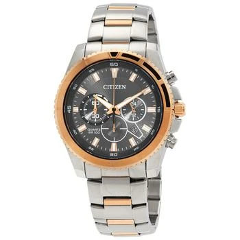 Citizen | Chronograph Quartz Grey Dial Two-Tone Men's Watch AN8204-59H 2.7折, 满$200减$10, 独家减免邮费, 满减