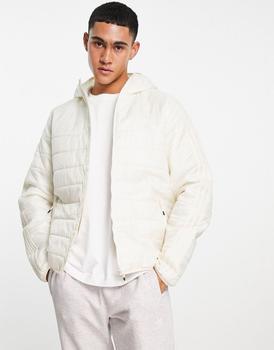 Adidas | adidas Originals Adicolor 3 stripe hooded puffer jacket in off white商品图片,7.5折×额外9.5折, 额外九五折