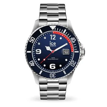 推荐Quartz Blue Dial Stainless Steel Men's Watch 017324商品