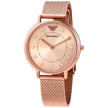 推荐Emporio Armani Quartz Crystal Pink Dial Ladies Watch AR11129商品