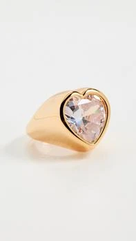 Timeless Pearly | Gold Plated Ring with Crystal Heart,商家Shopbop,价格¥1479