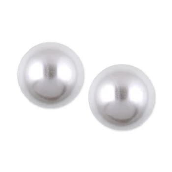 Anne Klein | Silver-Tone Imitation Pearl Stud Earrings 独家减免邮费