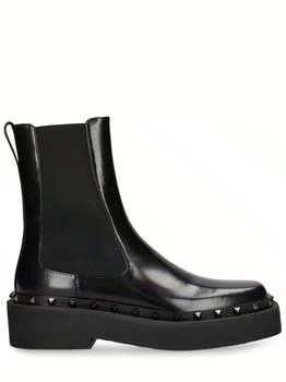 推荐50mm Rockstud M-way Leather Ankle Boots商品