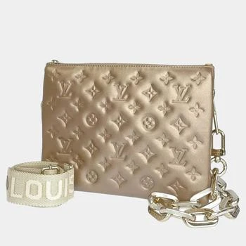 [二手商品] Louis Vuitton | Louis Vuitton Gold Monogram Embossed Leather Coussin PM Shoulder Bag 独家减免邮费
