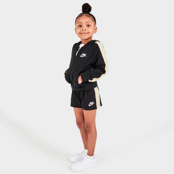 NIKE | Girls' Toddler Nike Rainbow Tape Jacket and Shorts Set商品图片,4.6折×额外6折, 额外六折