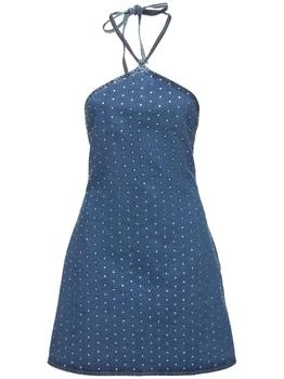 GIUSEPPE DI MORABITO | Embellished Cotton Denim Mini Dress 5.9折×额外7.5折, 额外七五折
