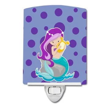 Caroline's Treasures | Beach Mermaid Purple Hair Grace Ceramic Night Light,商家Verishop,价格¥205