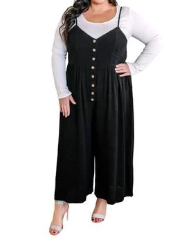 Kori | Dressy Button Down Jumpsuit In Classic Black,商家Premium Outlets,价格¥310