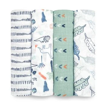aden + anais | Baby Boys Printed Muslin Swaddles, Pack of 4 