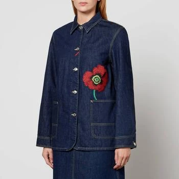 推荐KENZO Poppy Detail-Embroidered Denim Jacket商品
