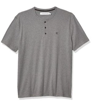 Calvin Klein | Men's Short Sleeve Henley Ribbed Logo T-Shirt 6折