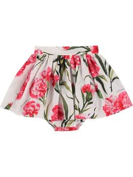Printed Cotton Skirt W/diaper Cover