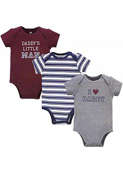 推荐Hudson Baby Infant Boy Cotton Bodysuits 3pk, Boy Daddy商品