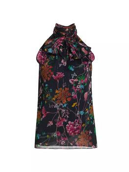商品PRABAL GURUNG | Floral Chiffon Tie-Neck Blouse,商家Saks Fifth Avenue,价格¥5248图片