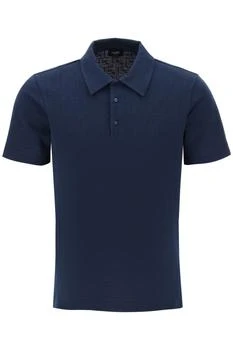 推荐Fendi polo shirt in piqué cotton with 'ff' motif商品