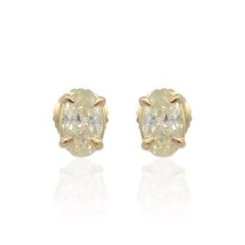 yee si, [二手商品] Estate Jewelry | Pre-Owned 18K Yellow Gold Diamond Earrings M-N SI2/I1商品图片 1.6折