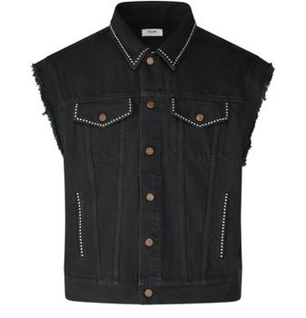 商品Celine | Denim Trucker Jacket With Artist Embroidery,商家24S,价格¥18396图片