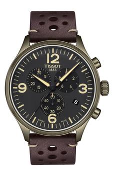 商品Tissot | Chrono XL Leather Strap Chronograph Watch, 45mm,商家Nordstrom Rack,价格¥1057图片