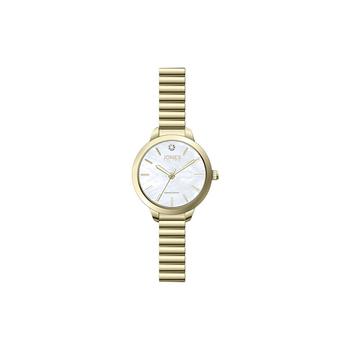 American Exchange | Women's Genuine Diamond White Dial Gold-Tone Metal Narrow Bracelet Analog Watch 28mm商品图片,3折
