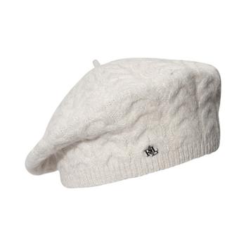 Women's Fluffy Cable-Knit Beret,价格$59.45