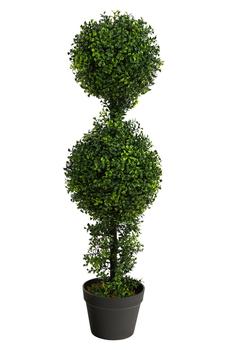 NEARLY NATURAL, NEARLY NATURAL | 34" Boxwood Double Ball Topiary Artificial Plant商品图片 7折