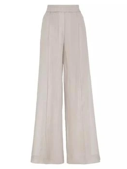 Brunello Cucinelli | Cotton Organza Loose Track Trousers,商家Saks Fifth Avenue,价格¥21716