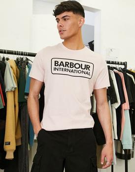 Barbour International, Barbour International | Barbour International Essential large logo t-shirt in light pink商品图片 