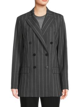 theory西装是什么牌子, Theory | Pinstripe Double Breasted Blazer商品图片 4.3折