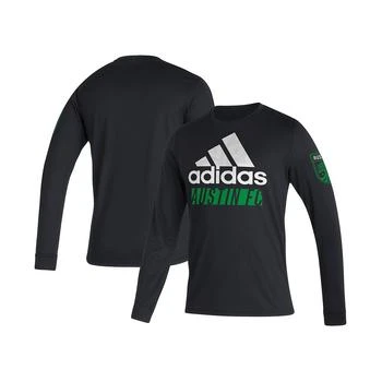 Adidas | Men's Black Austin FC Vintage-Inspired AEROREADY Long Sleeve T-shirt 