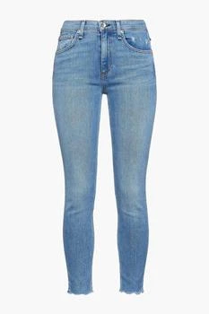 Rag & Bone | Cropped distressed mid-rise skinny jeans 3折, 独家减免邮费