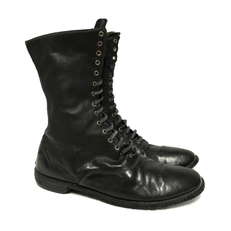推荐GUIDI 女士黑色皮革踝靴 212-BLKT商品