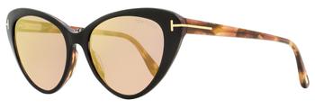 tom ford墨镜推荐, Tom Ford | Tom Ford Women's Cateye Sunglasses TF869 Harlow 05Z Black/Rose Havana 56mm商品图片 3.2折