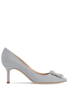 商品Manolo Blahnik | 70mm Hangisi Notturno Lurex Pumps,商家LUISAVIAROMA,价格¥9250图片