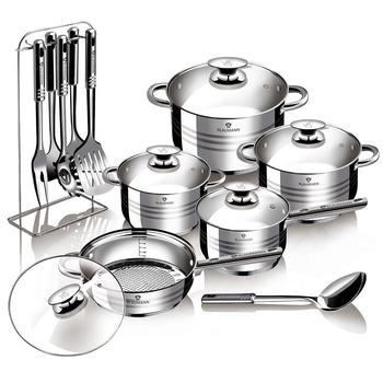 商品Berlinger Haus | 17-Piece Jumbo Stainless Steel Cookware Set Blauman Collection,商家Premium Outlets,价格¥1288图片
