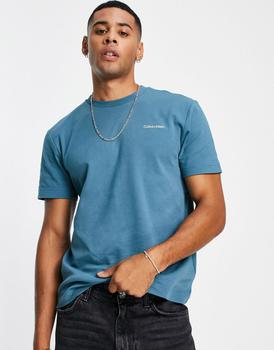 推荐Calvin Klein cotton blend t-shirt with logo in blue商品