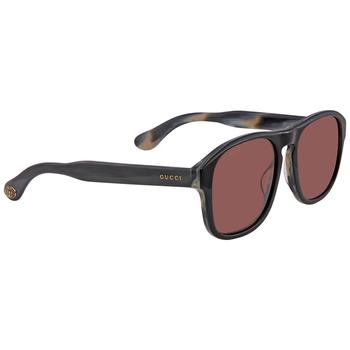 Gucci | Brown Square Mens Sunglasses GG0583S 004 55商品图片,3.1折