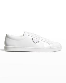 Prada | Men's Allaciate Spazzolato Rois 1 Low-Top Leather Sneakers商品图片,